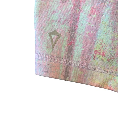 Ivivva Rhythmic High Rise Bike Shorts Purple Teal Pastel Girls Lululemon Size 6 - Picture 3 of 4