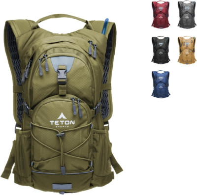 Teton Oasis Hydration Backpack   Lightweight Water Pack with Bladder for Hiking,