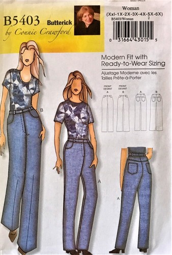 Butterick B6845A Misses/Plus Size Skirt/Pants A (8 10 12 14