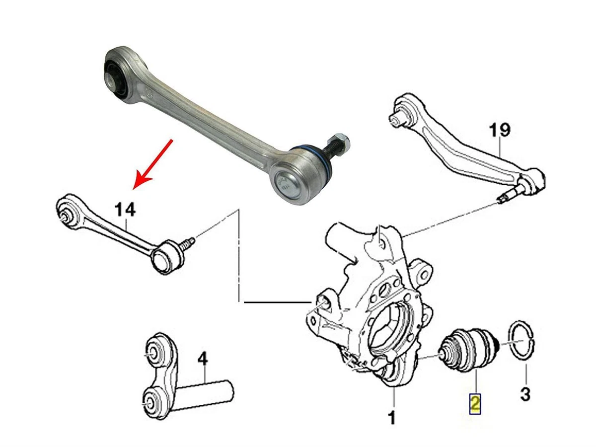 For BMW 5 Series E60/E61 04-10 Rear Upper Wishbones Suspension 