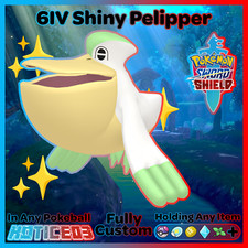 ✨ Ultra SHINY 6IV PELIPPER ✨ Pokemon SWORD and SHIELD lv100 EVs +MasterBall