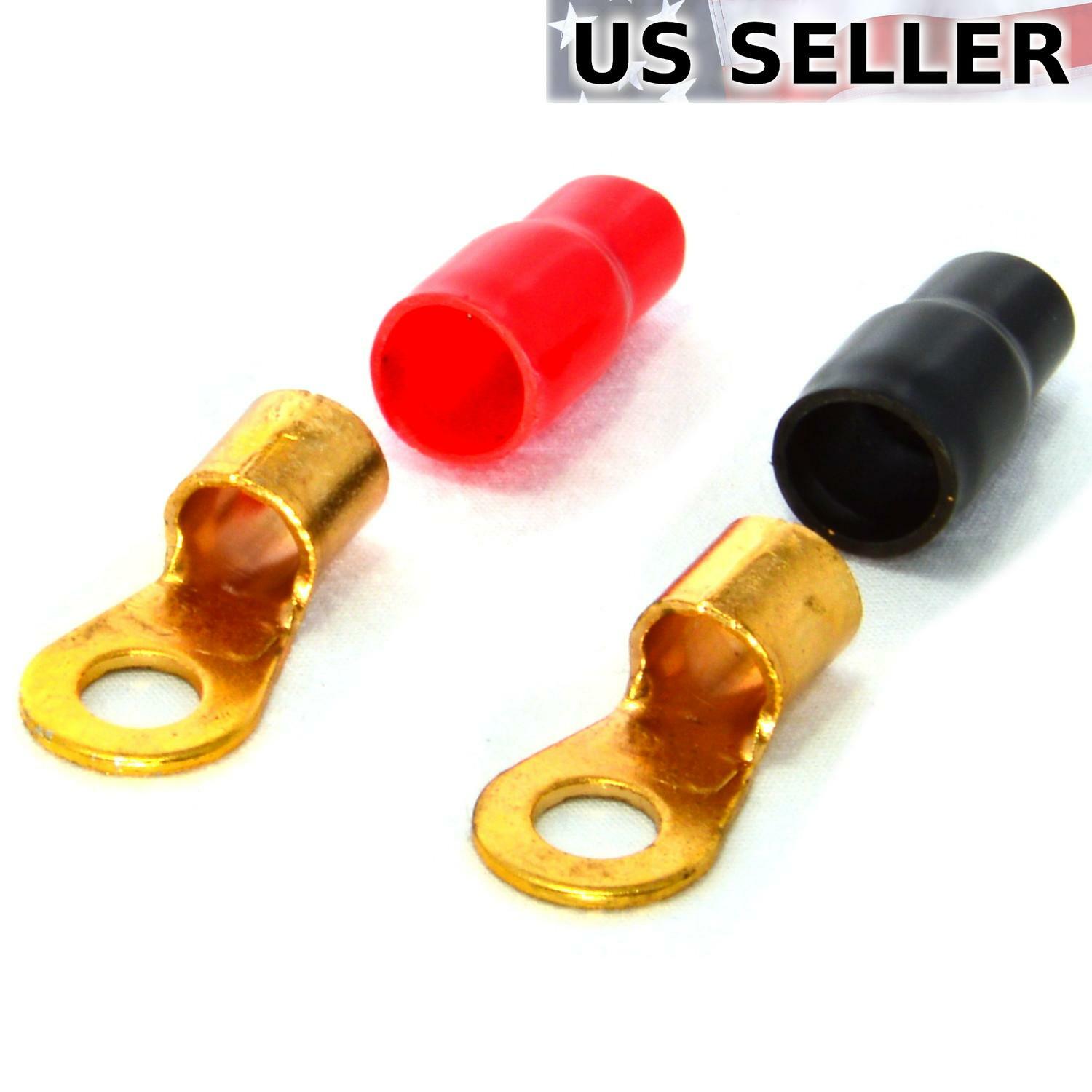 Lot 10 Car Audio Power/Ground Wire Ring Terminal 4 AWG Gauge 5/16