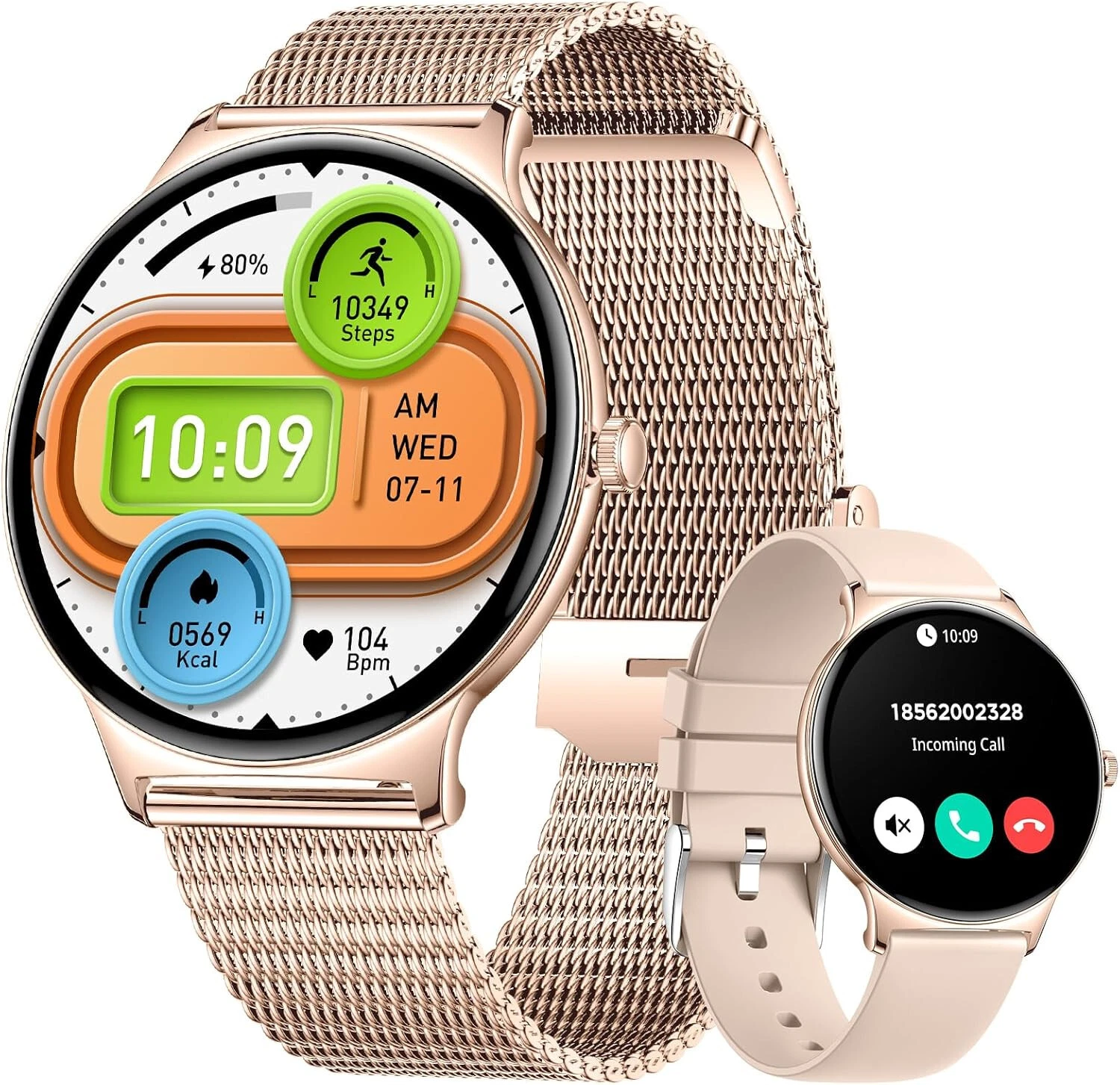 Smart Watch Men Women with Phone Function Wristwatch for iPhone Samsung Huawei