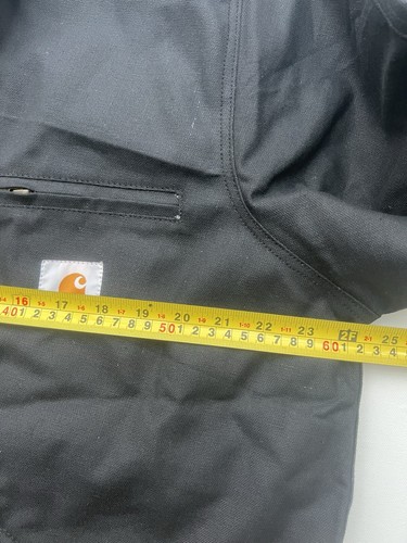 Carhartt Detroit Mens Reworked Canvas Vintage Black Bomber Jacket - Large - Bild 12 von 12