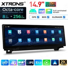 For BMW 5 Series F10 F11 CIC 14.9" Android 14 Car GPS Stereo CarPlay 256G 4G LTE