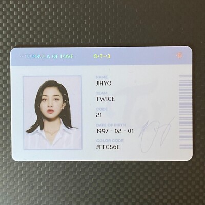 Jihyo Twice Formula of Love Blue Scientist Card Photocard KPOP