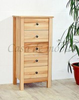 Casa Massivholz Flur-Kommode Kernbuche GeöLt Dielen Anrichte Schubladen-Schrank