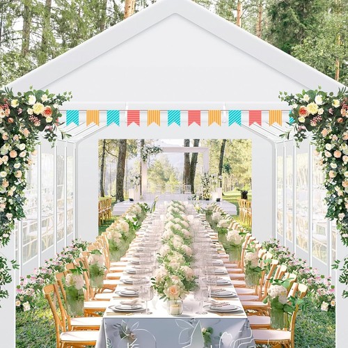 Partyzelt 3x9m - 5x10m Festzelt Pavillon Gartenzelt mit Fenstern Bierzelt weiß## - Bild 49 von 59