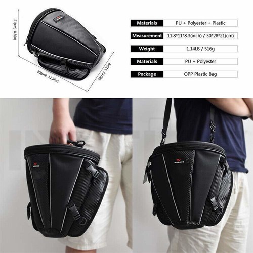 Motorcycle Tail Bag Motorbike Waterproof Extended Rear Seat Luggage Storage Bag - Imagen 5 de 26