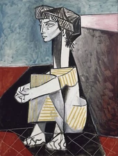 PABLO PICASSO Poster or Canvas Print "Jacqueline avec les mains croisées" 1954
