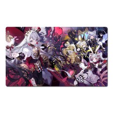 Anime Girl Playmat M&forall;LICE P White Rabbit TCG CCG Mat Trading Card Game Play Pad