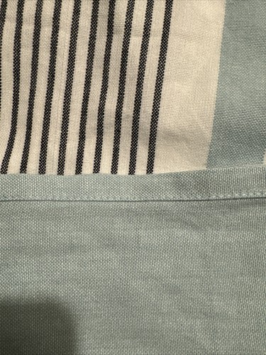 Twill Ticking Stripe Blue And Lt Blue Natural Cotton Sewing 5 And 1/3 continuous - Picture 4 of 4