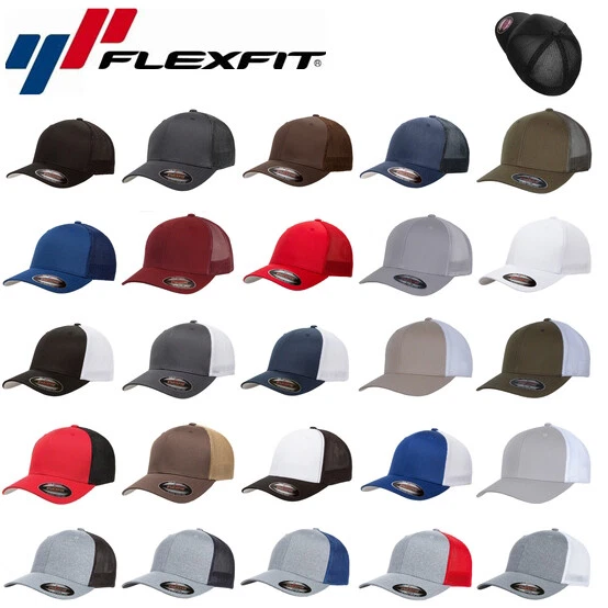 Flexfit Mesh Trucker Baseball Cap Fullcap Hut Mütze in vielen Farben und Größen