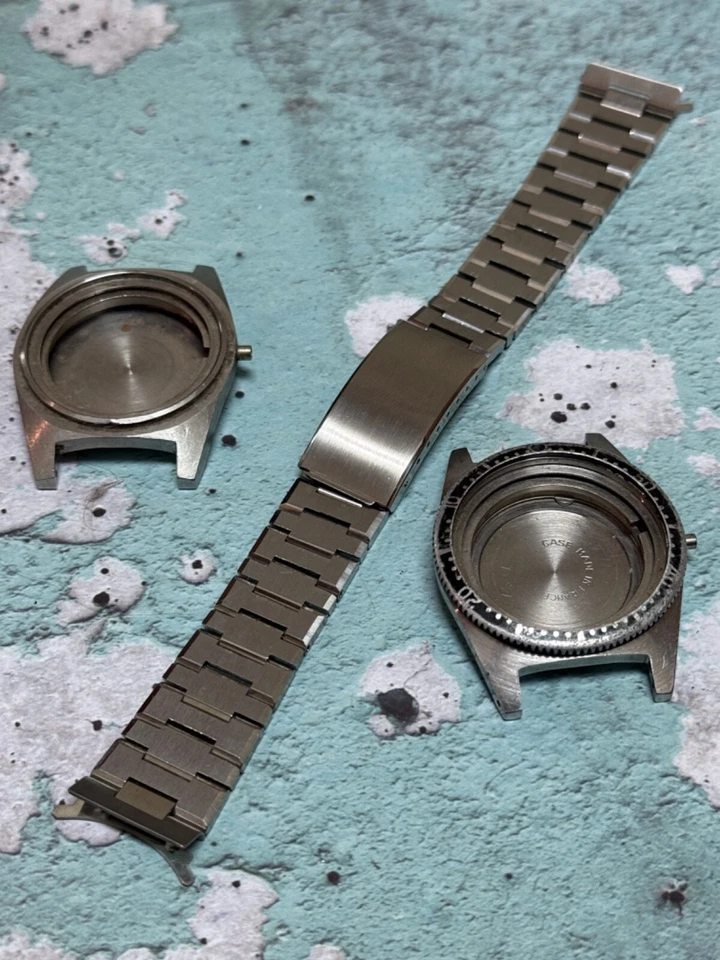 Pulsera G1N sin etiquetas años 60 NOS acero satinado para reloj de buceo plano 19mm vintage Foto 2 de 4