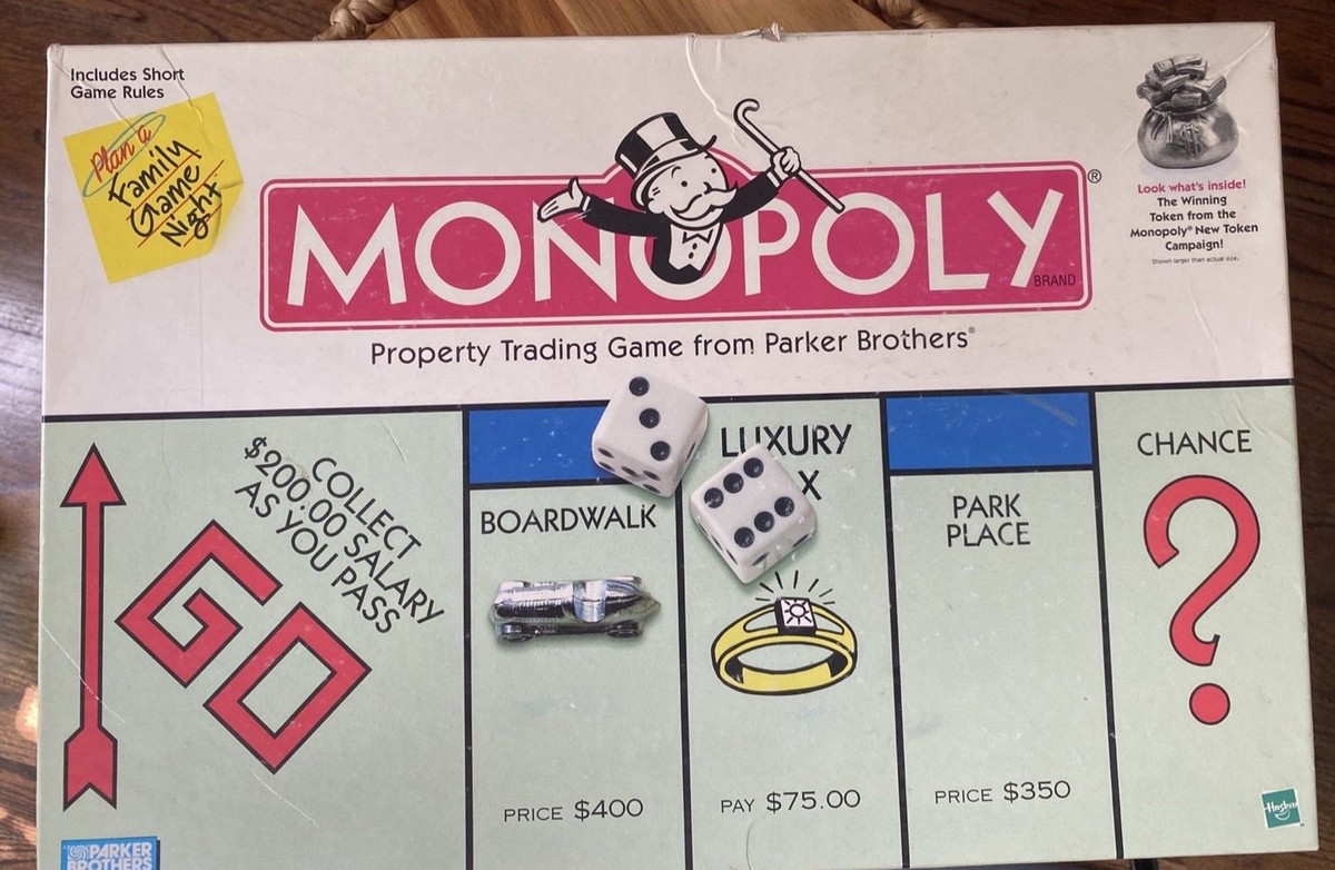 1998 Monopoly Board Game Parker Brothers w/ New Moneybag token