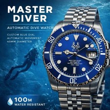 Orologio automatico Sevin blu "Master Diver"