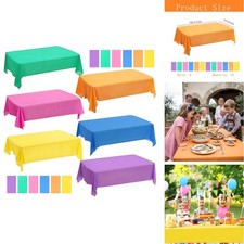 MEILINJIAN 12 Pcs Rectangle Tablecloth 54x108 Inch Plastic Disposable