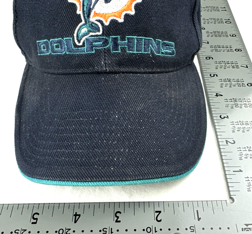 NFL Vintage Miami Dolphins Hat Cap, Navy, Hook Loop Back, Macau, Free Ship - Picture 11 of 11