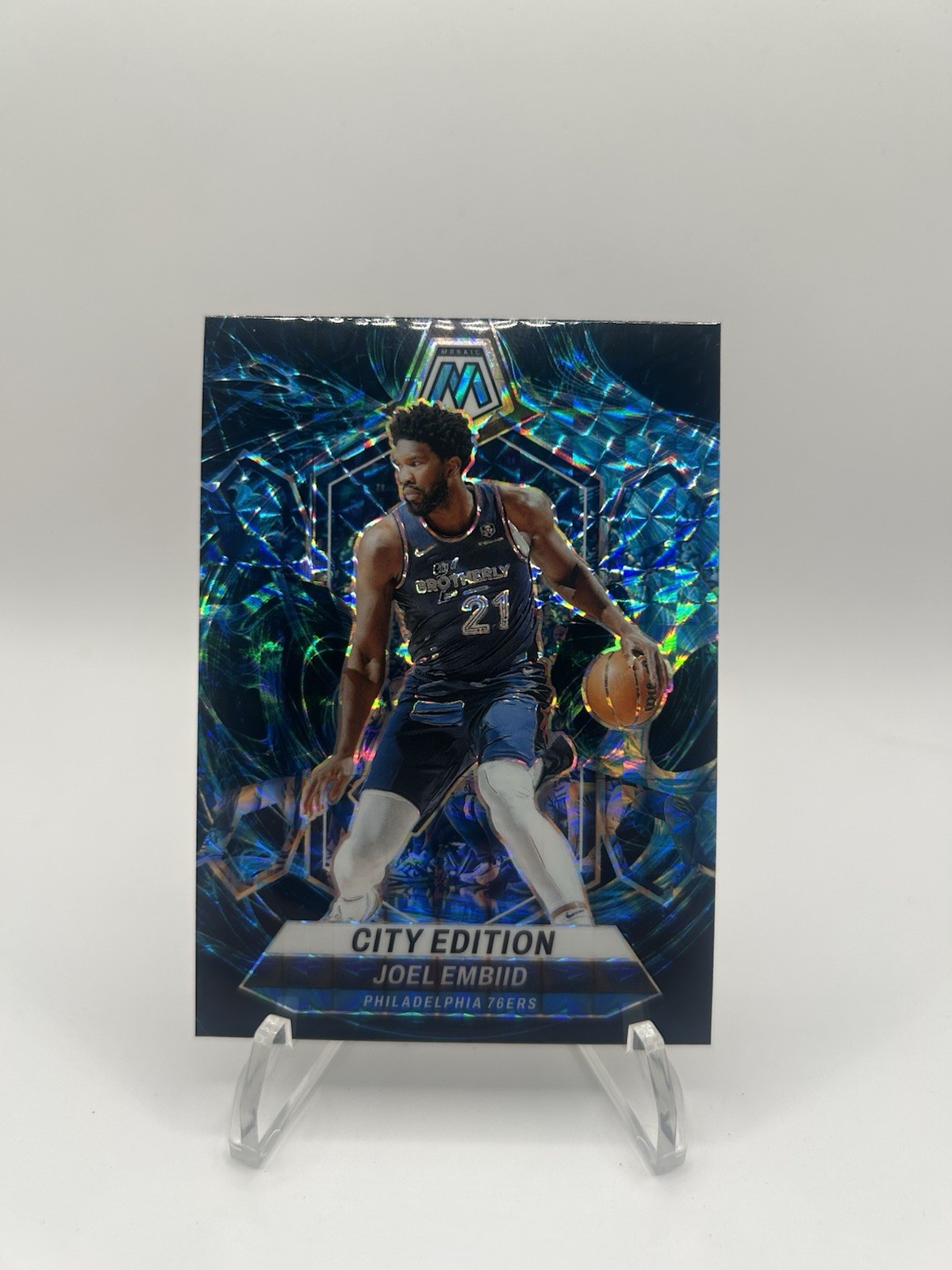 2023-24 Panini Mosaic - City Edition Joel Embiid #283 Genesis Mosaic Prizm