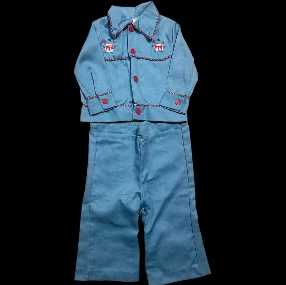 Vintage 1970’s Boy’s Embroidered Bicentennial Two Piece Outfit - Paul Revere - Image 3 of 3