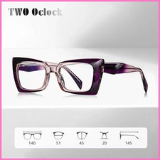 Unique Two-Tone Eyeglasses Frames Woman Small Square Anti Blue Light Glasses...