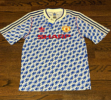 Adidas Manchester United SHARP Jersey 1990 Blue/White/Red Soccer Men's Size S