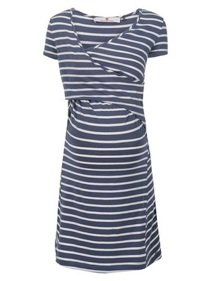 Bellybutton Maternity Damen Stillkleid, kurzärmlig, Blau