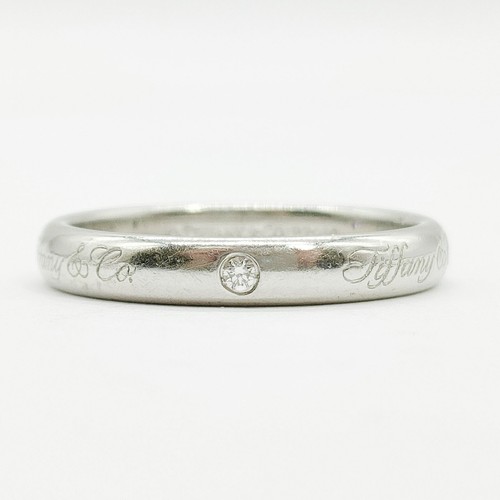 Tiffany and Co. Ring Notes Lucida Natural Diamond Platinum 4106349