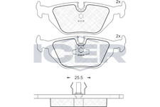 Bremsbelagsatz Hinten Ate-System für BMW E30 E36 Z1 Roadster Z3 Coupe 86-99