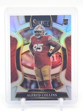 ALFRED COLLINS 2025 SELECT SILVER PRIZM CONCOURSE ROOKIE #17 49ERS Q6608