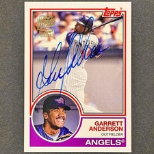 2022 Topps Archives Fan Favorites Garret Anderson autograph 1983 on-card auto