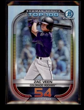 2021 Bowman Chrome Bowman Scouts Top 100 #BTP-54 Zac Veen Colorado Rockies