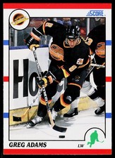 Greg Adams, 1990-91 Score American, #240, Vancouver Canucks,