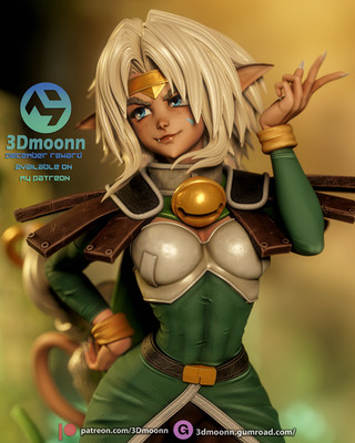 Aisha Clan-Clan |3D Resin Print | Unpainted Figure Model Kit | Fan Made