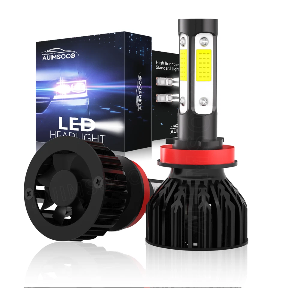 LED Headlights 9005 High Beam H11 Low Beam Bulbs Super Bright 6500K Xenon White - Image 3 of 4