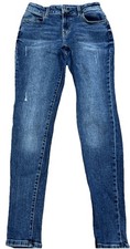 Maurices Jeans Women  s SZ 6 High Rise Med Wash Stretch Distressed Skinny