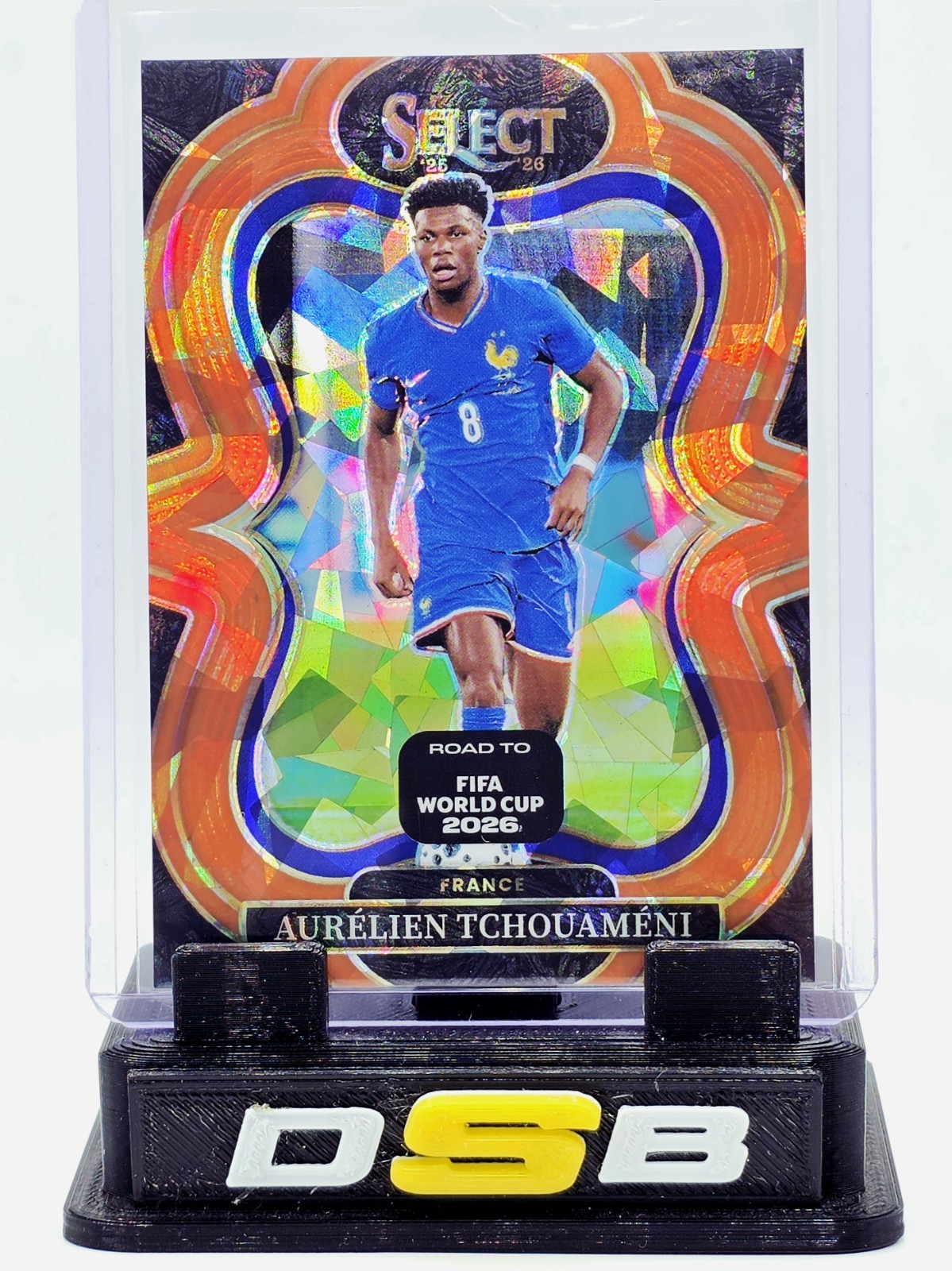 2026 Panini Select FIFA World Cup Orange Cracked Ice Prizm Mezzanine /749 view 1