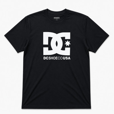 DC-SHOES STAR CO USA BLACK SS T SHIRT
