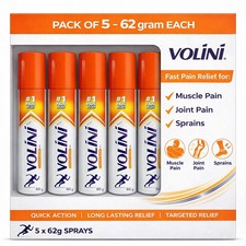 Volini Spray 62g External Muscle  Joint Comfort Support Pack of 5 free shipping