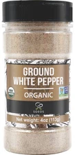 Soeos White Pepper Ground, Non-GMO, Freshly Peppercorn 4 Ounce (Pack of 1) 