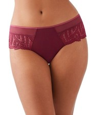 Wacoal After Dark Embroidered Tanga Underwear Women's 5-S Red Plum Pull On