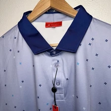 New Redvanly XXL 2XL Lavender Savile Golf Polo Floral Stretch Athletic Luxury