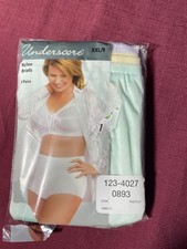 New Underscore Brief Panties Sheer Nylon Size 9 Yellow, green, purple 3 Pack
