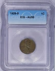 1928-S Lincoln Cent 1C ICG AU50