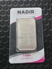1 OZ. NADIR METAL RAFINERI .999 SILVER BAR ~ SEALED IN ASSAY CARD