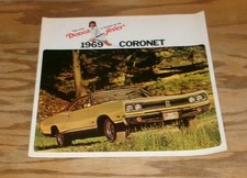 Original 1969 Dodge Coronet Deluxe Sales Brochure 69 Rt Super Bee 500 440