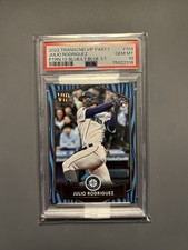 2022 Topps Transcendent VIP Party JULIO RODRIGUEZ RC Blue/Light Blue #1/1 PSA 10