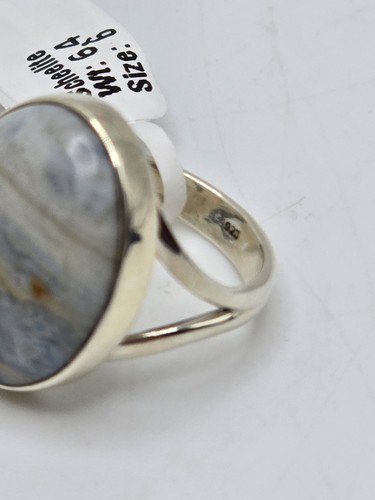 925 Sterling Silver Scheelite Oval Cabochon Ring Size 5.75 - Picture 5 of 12
