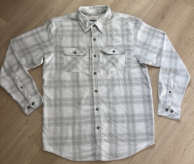 Magellan Outdoors Flannel Shirt Jacket Mens M Plaid Campfire Moisture Wicking