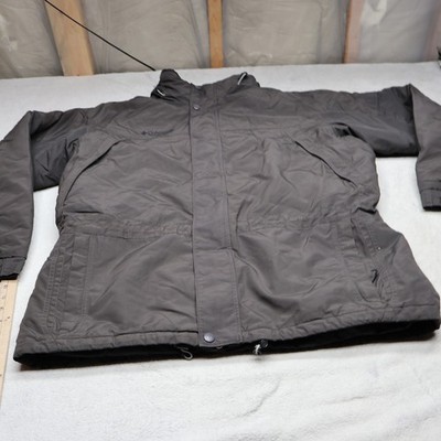 Columbia Jacket Mens XL Brown Insulated Wind Rain Full Zip Winter Parka READ
